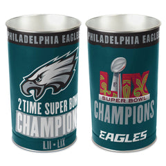 Philadelphia Eagles Wastebasket 15 Inch Super Bowl 59 Champ