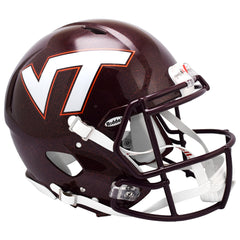 Virginia Tech Hokies Helmet Riddell Authentic Full Size Speed Style Maroon - Special Order