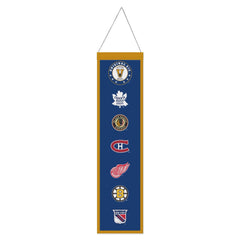 NHL Original 6 Banner Wool 8x32 Vintage Design - Special Order