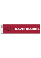 Arkansas Razorbacks Decal 3x12 Bumper Strip Style
