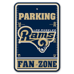 Los Angeles Rams Sign 12x18 Plastic Fan Zone Parking Style