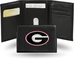 Georgia Bulldogs Wallet Trifold Leather Embroidered