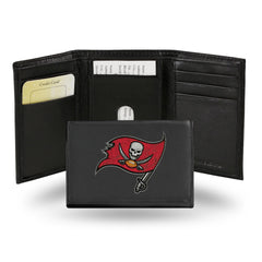 Tampa Bay Buccaneers Wallet Trifold Leather Embroidered - Special Order