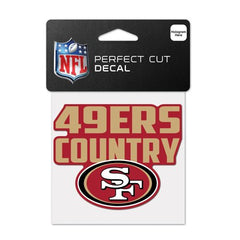 San Francisco 49ers Decal 4x4 Perfect Cut Color Slogan