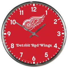 Detroit Red Wings Round Chrome Wall Clock Periodic Restock