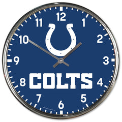 Indianapolis Colts Round Chrome Wall Clock Periodic Restock