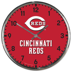 Cincinnati Reds Round Chrome Wall Clock Periodic Restock