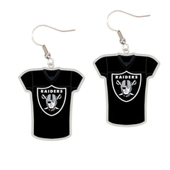 Las Vegas Raiders Earrings Jersey Style Carded - Special Order