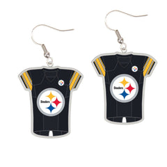 Pittsburgh Steelers Earrings Jersey Style Carded - Special Order