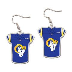 Los Angeles Rams Earrings Jersey Style Carded - Special Order
