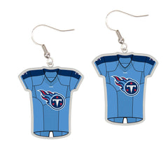 Tennessee Titans Earrings Jersey Style Carded - Special Order
