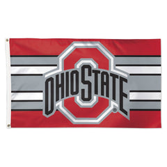 Ohio State Buckeyes Falcons Flag 3x5 Deluxe Style Horizontal Stripe Special Order