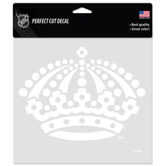 Los Angeles Kings Decal 8x8 Perfect Cut White