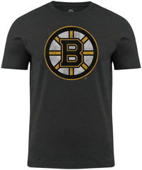 Boston Bruins NHL Distressed Logo Charcoal T-Shirt