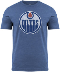 Edmonton Oilers NHL Distressed Logo Royal Blue T-Shirt