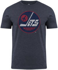 Winnipeg Jets NHL Distressed Logo Charcoal T-Shirt