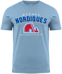Quebec Nordiques NHL Light Blue Black T-Shirt