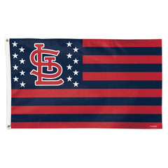St.Louis Cardinals Flag 3x5 Deluxe Style Stars and Stripes Design - Special Order
