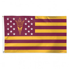 Arizona State Sun Devils Flag 3x5 Deluxe Style Stars and Stripes Design - Special Order