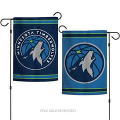 Minnesota TimberWolves Flag 12x18 Garden Style 2 Sided - Special Order