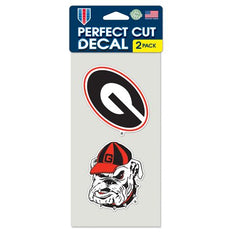 Georgia Bulldogs Set of 2 Die Cut Decals - Special Order