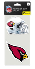 Arizona Cardinals Decal 4x4 Perfect Cut Set of 2 - Special Order