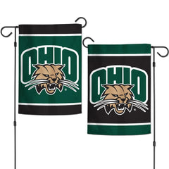 Ohio Bobcats Flag 12x18 Garden Style 2 Sided - Special Order