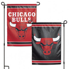 Chicago Bulls Flag 12x18 Garden Style 2 Sided - Special Order