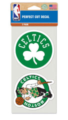 Boston Celtics Decal 4x4 Perfect Cut Set of 2 - Special Order
