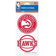 Atlanta Hawks Decal 4x4 Perfect Cut Set of 2 - Special Order