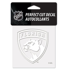Florida Panthers Decal 4x4 Perfect Cut White - Special Order