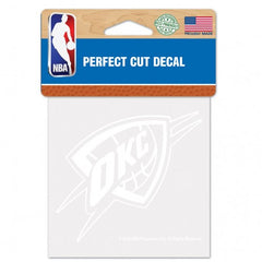 Oklahoma City Thunder Decal 4x4 Perfect Cut White - Special Order