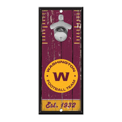 Washington Football Team Sign Wood 5x11 Bottle Opener