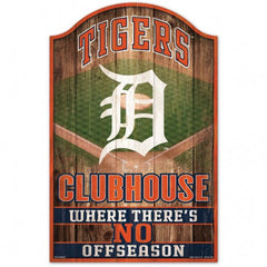 Detroit Tigers Sign 11x17 Wood Fan Cave Design - Special Order