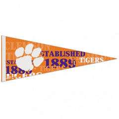 Clemson Tigers Pennant 12x30 Premium Style - Special Order