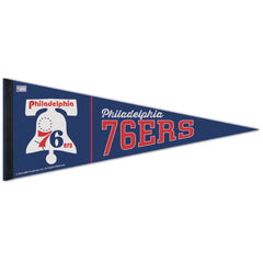 Philadelphia 76ers Pennant 12x30 Premium Style Hardwood Classic Design - Special Order