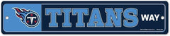 Tennessee Titans Sign 3.75x19 Plastic Street Style - Special Order