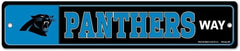 Carolina Panthers Sign 3.75x19 Plastic Street Style - Special Order