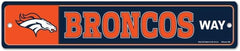 Denver Broncos Sign 3.75x19 Plastic Street Style - Special Order