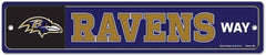 Baltimore Ravens Sign 3.75x19 Plastic Street Style - Special Order