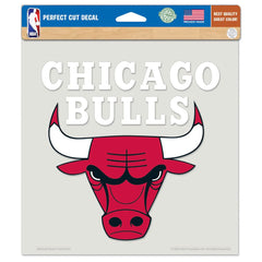 Chicago Bulls Decal 8x8 Perfect Cut Color - Special Order