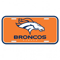 Denver Broncos License Plate Plastic