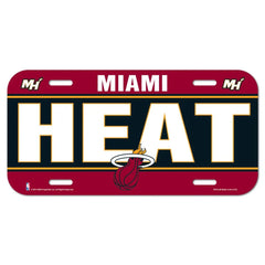 Miami Heat License Plate Plastic - Special Order