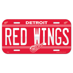 Detroit Red Wings License Plate Plastic - Special Order