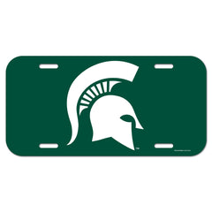 Michigan State Spartans License Plate Plastic