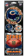 Chicago Bears Decal 4x11 Die Cut Prismatic Style