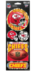 Kansas City Chiefs Decal 4x11 Die Cut Prismatic Style