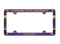 LSU Tigers License Plate Frame Plastic Full Color - Special Order