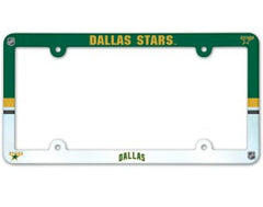 Dallas Stars License Plate Frame Plastic Full Color - Special Order
