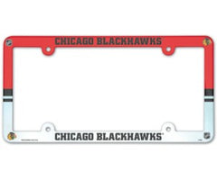 Chicago Blackhawks License Plate Frame Plastic Full Color Style - Special Order